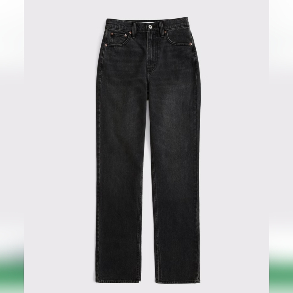 Abercrombie & Fitch Black Straight Leg Jeans